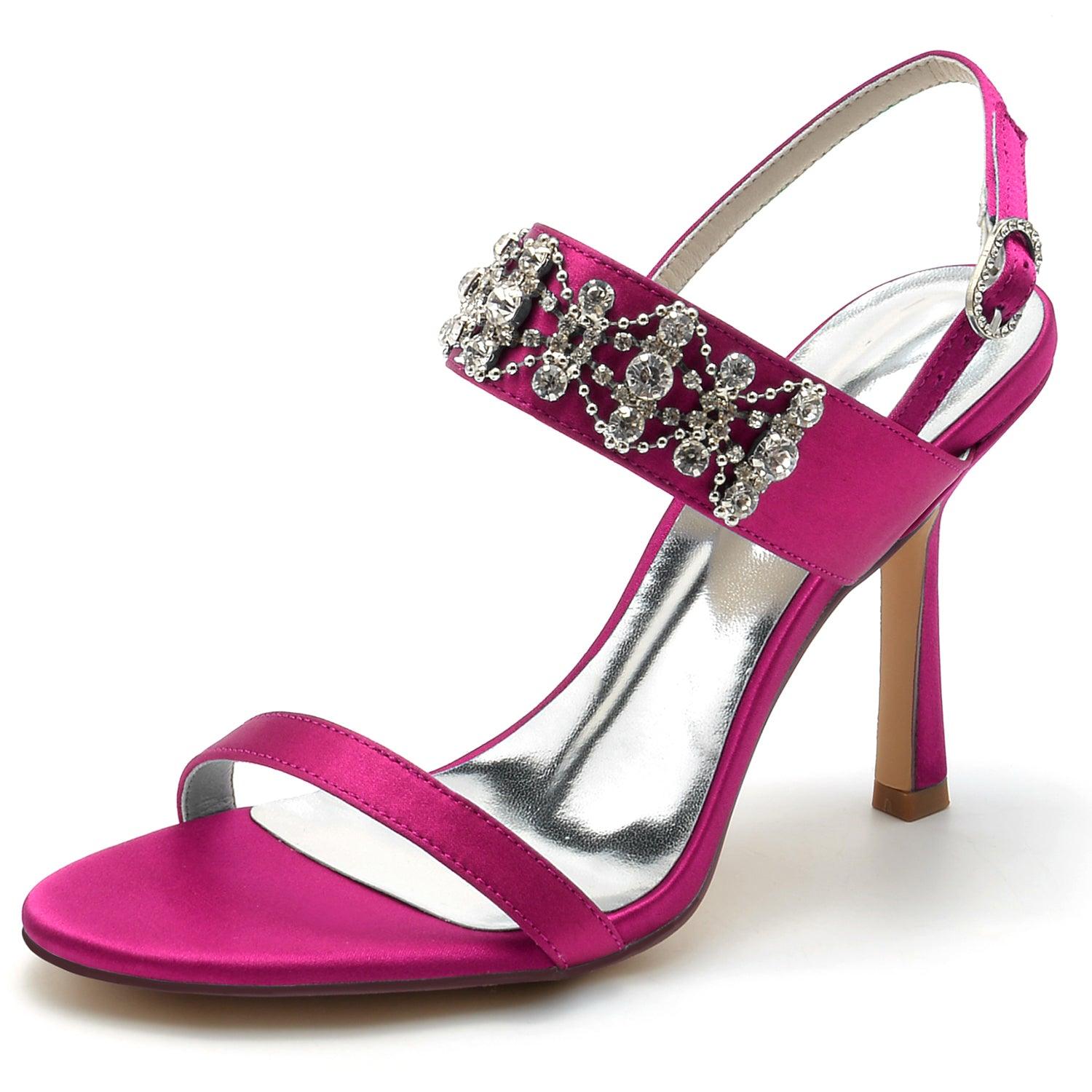 Stiletto Heel 9.5cm Silk-Like Shoes CK0335 - COCOMELODY