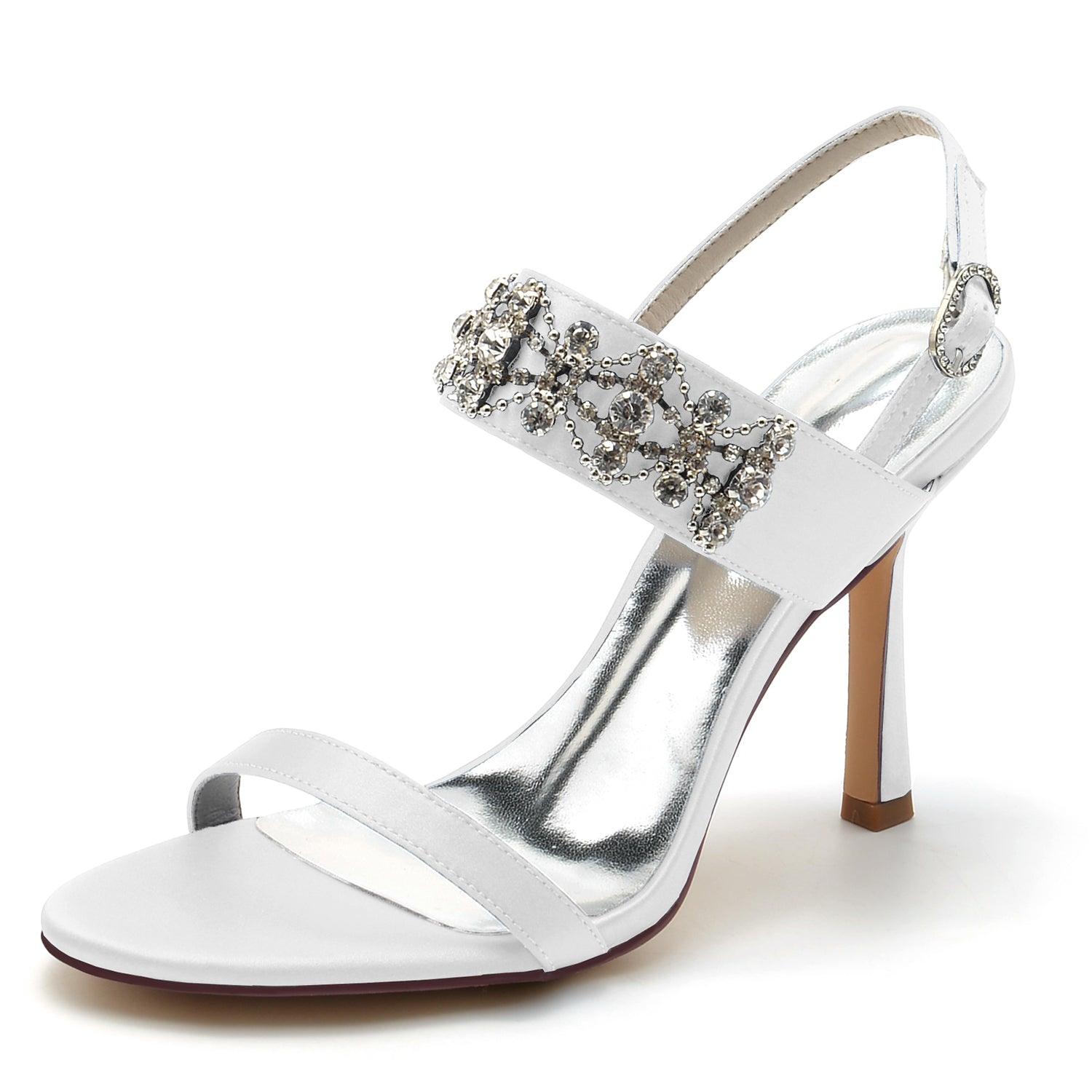 Stiletto Heel 9.5cm Silk-Like Shoes CK0335 - COCOMELODY