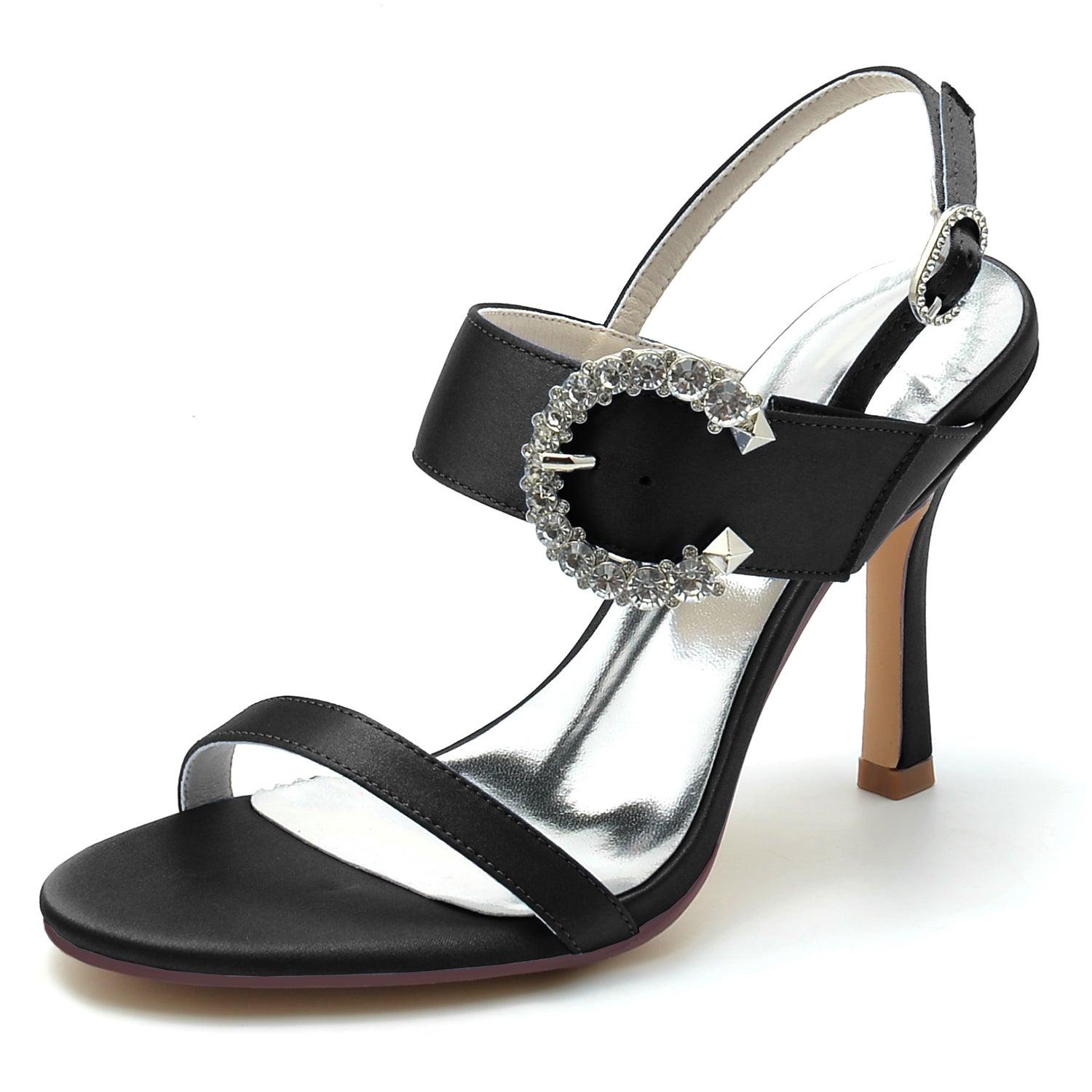 Stiletto Heel 9.5cm Silk-Like Shoes CK0336 - COCOMELODY