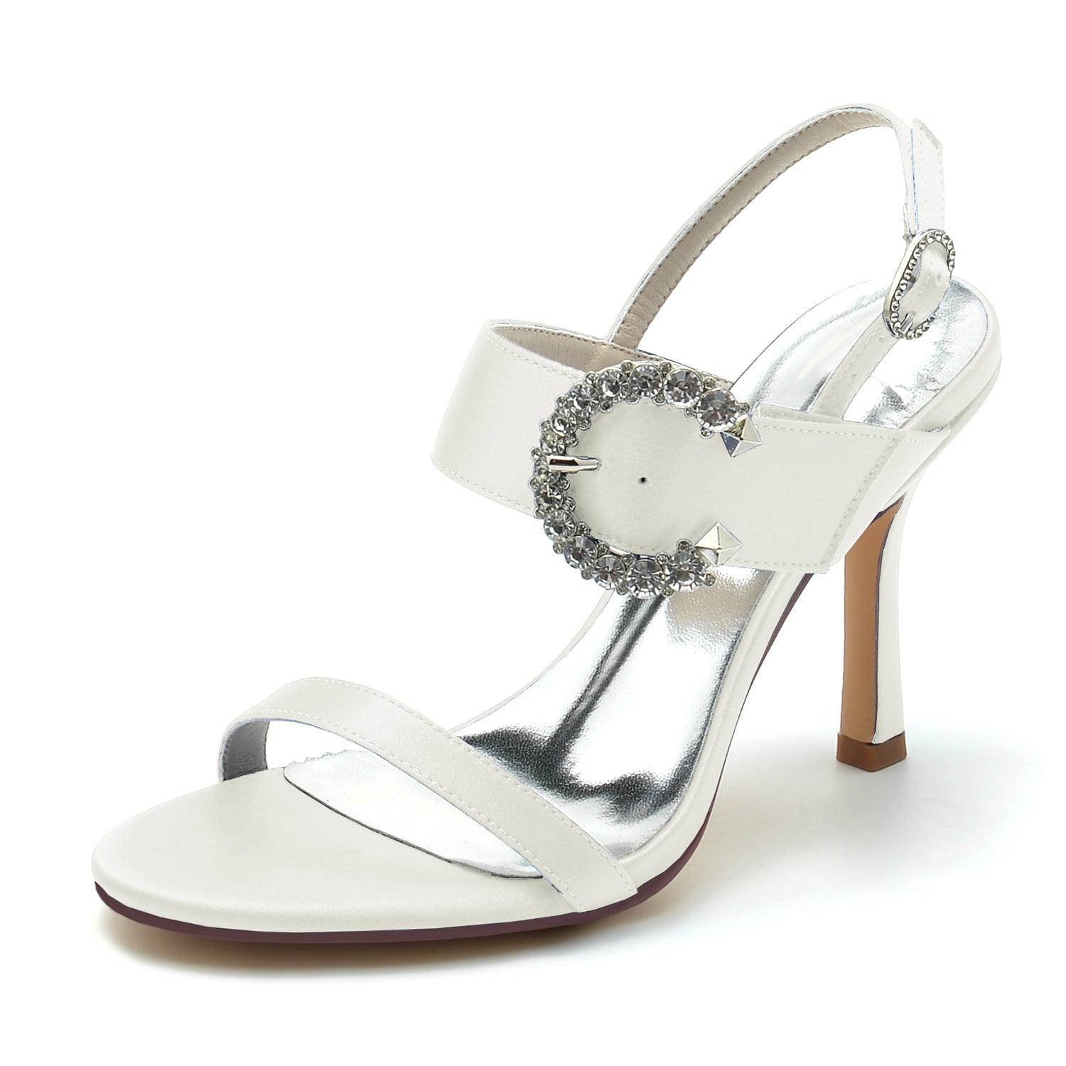 Stiletto Heel 9.5cm Silk-Like Shoes CK0336 - COCOMELODY
