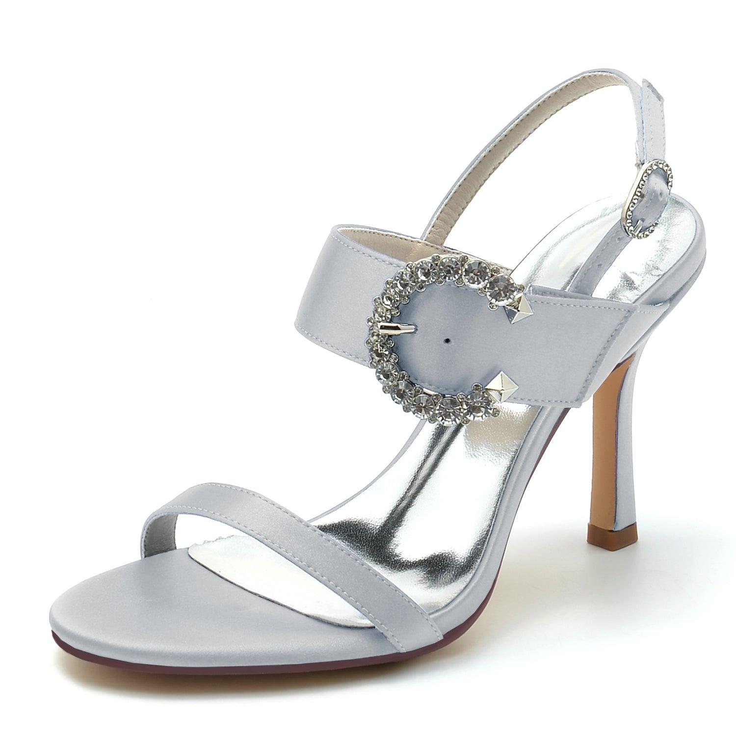 Stiletto Heel 9.5cm Silk-Like Shoes CK0336 - COCOMELODY