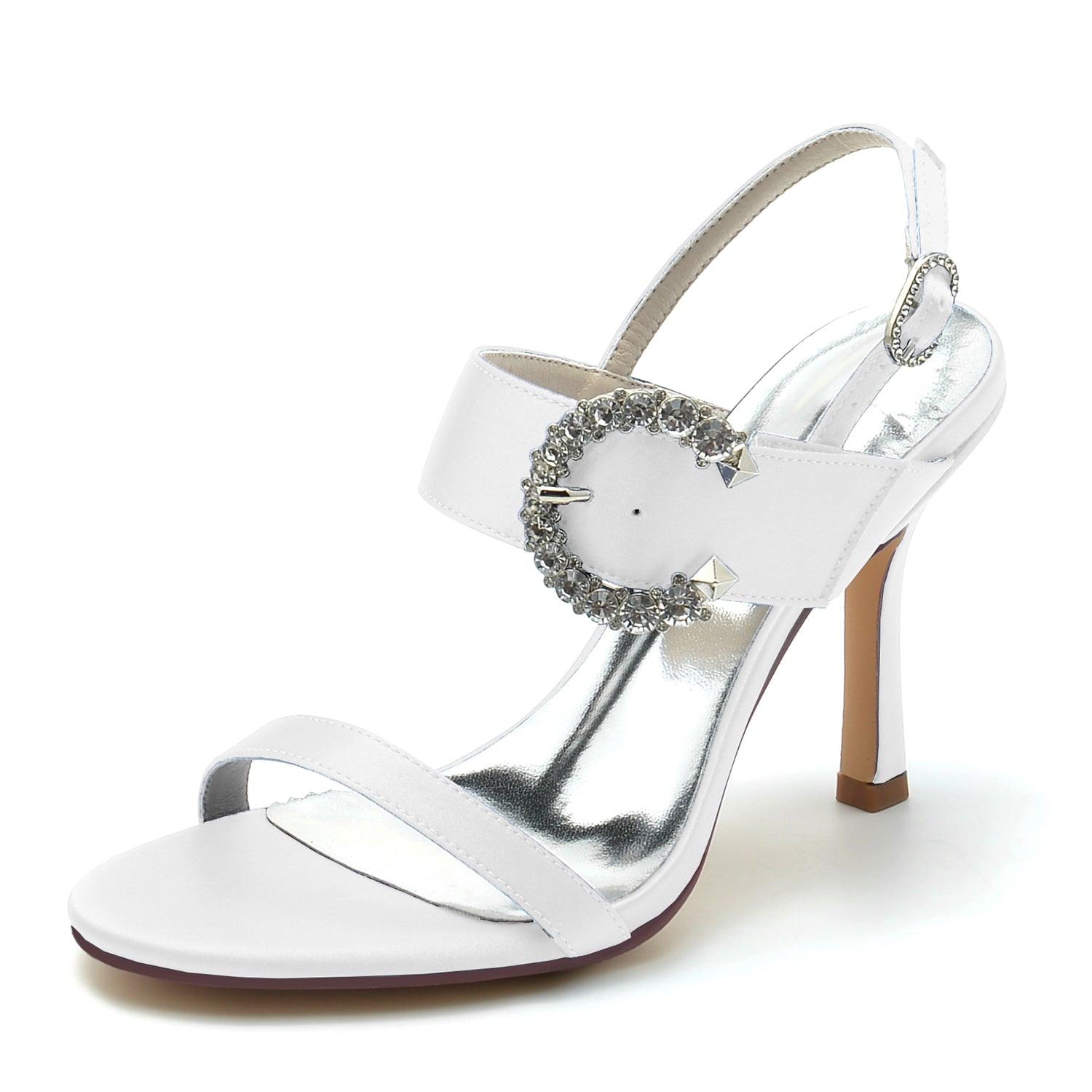 Stiletto Heel 9.5cm Silk-Like Shoes CK0336 - COCOMELODY