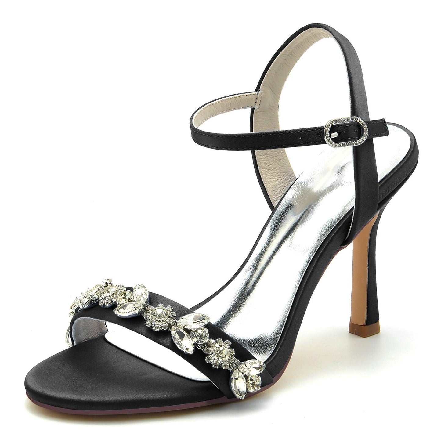 Stiletto Heel 9.5cm Silk-Like Shoes CK0339 - COCOMELODY