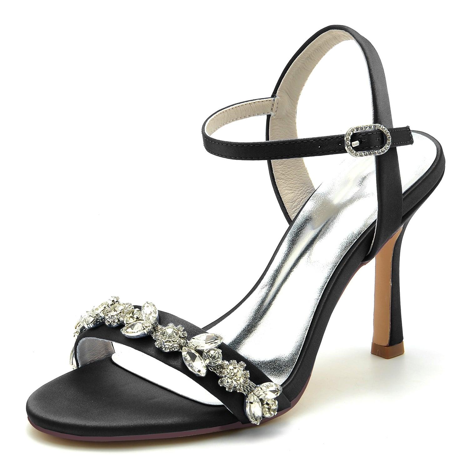 Stiletto Heel 9.5cm Silk-Like Shoes CK0339 - COCOMELODY