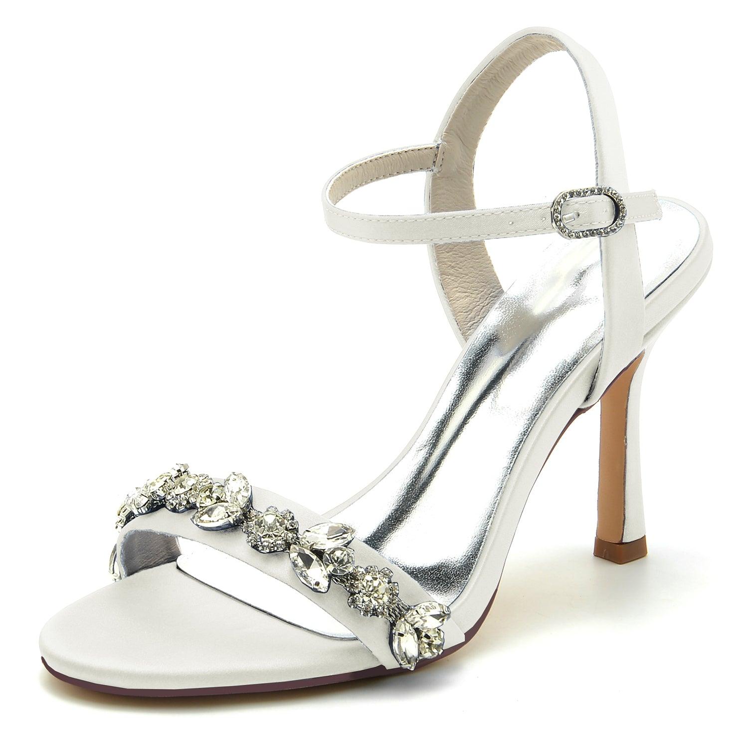 Stiletto Heel 9.5cm Silk-Like Shoes CK0339 - COCOMELODY