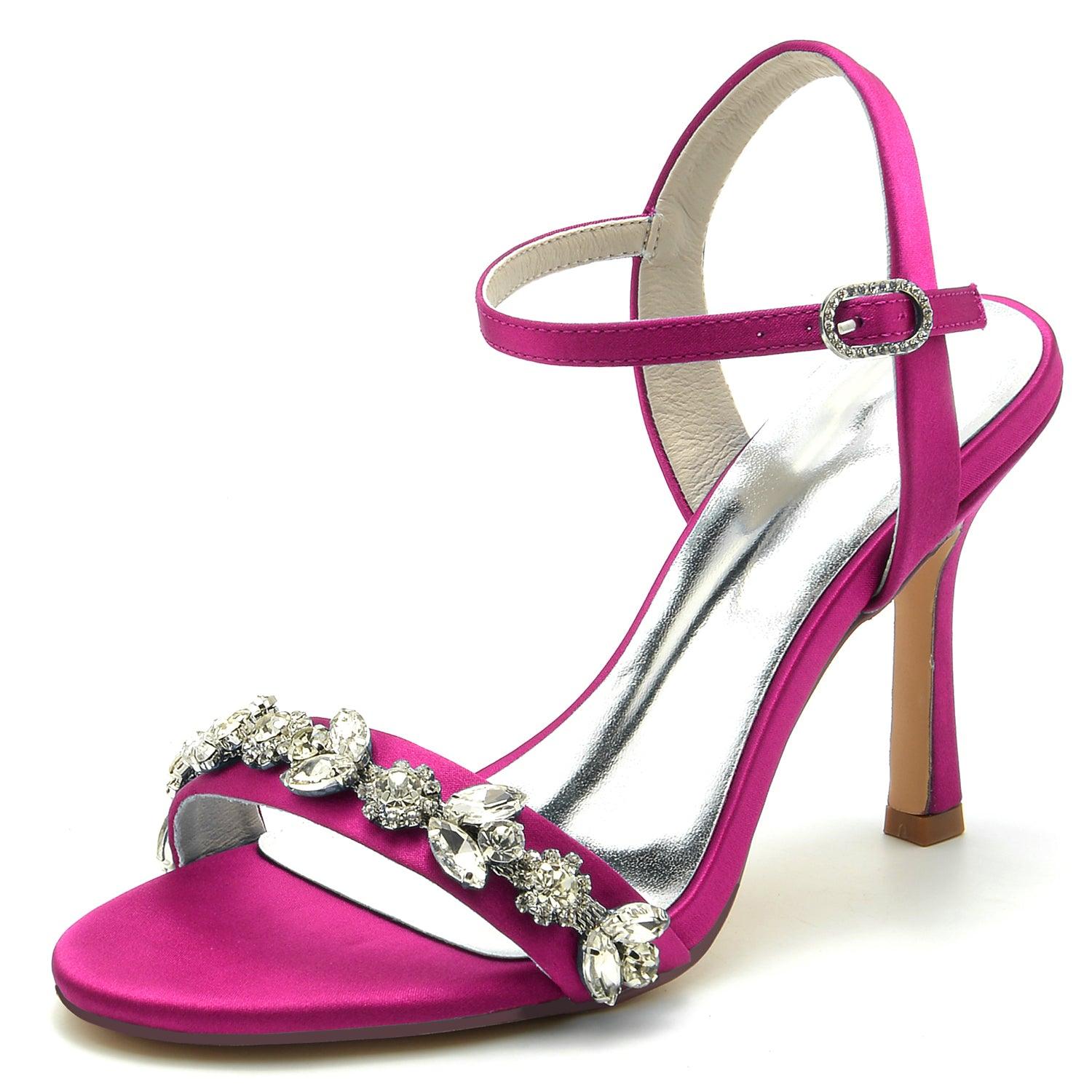 Stiletto Heel 9.5cm Silk-Like Shoes CK0339 - COCOMELODY