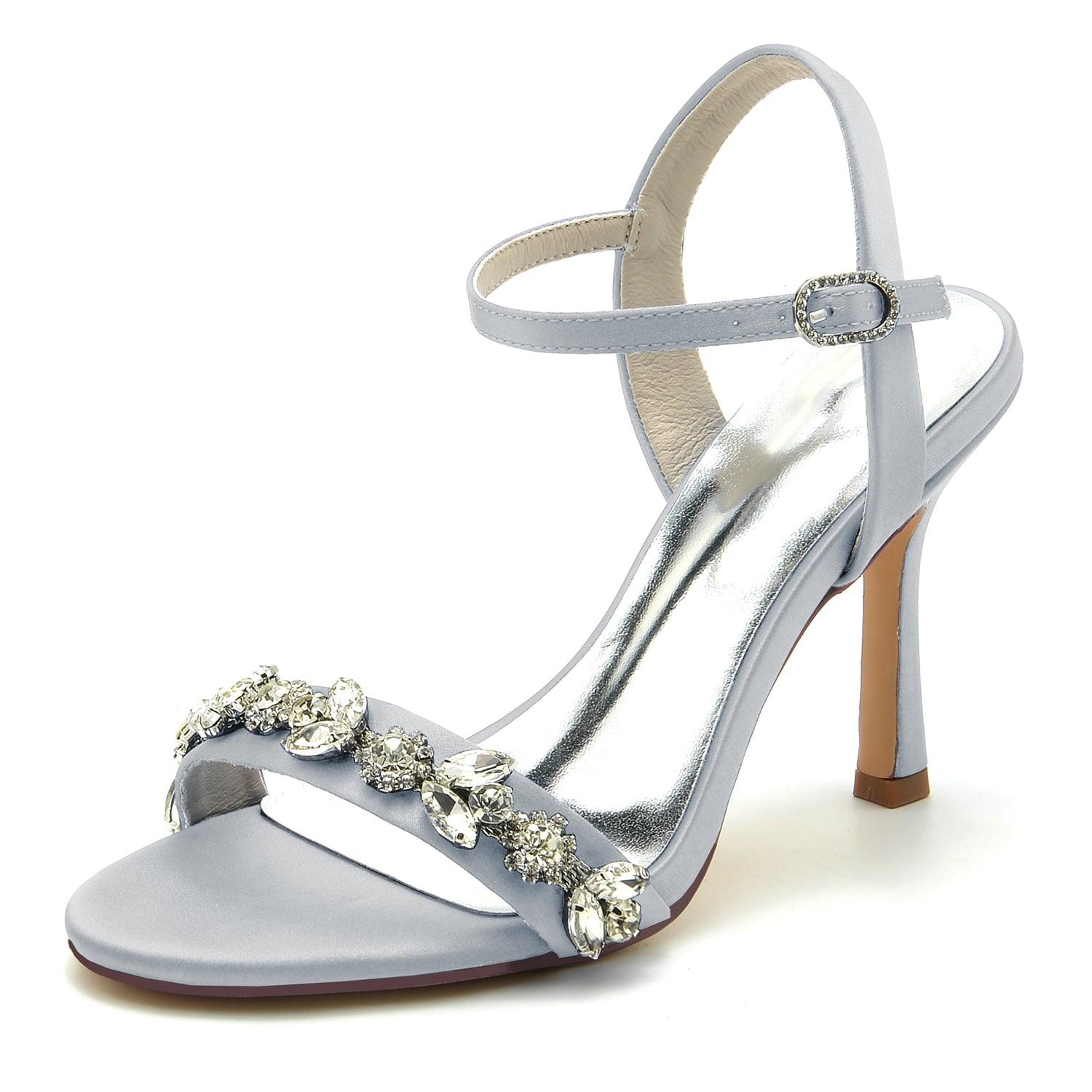 Stiletto Heel 9.5cm Silk-Like Shoes CK0339 - COCOMELODY