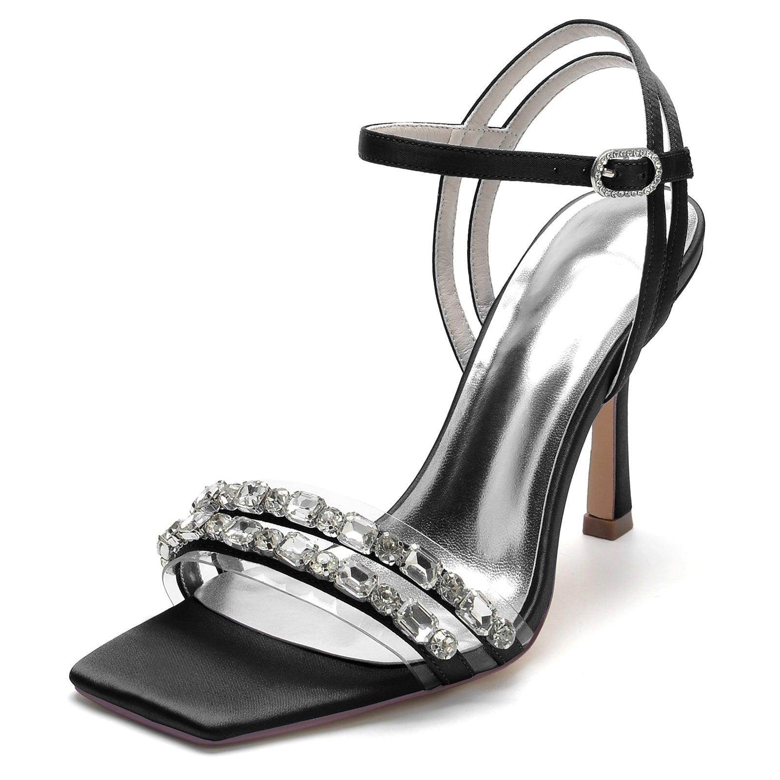 Stiletto Heel 9.5cm Silk-Like Shoes CK0342 - COCOMELODY