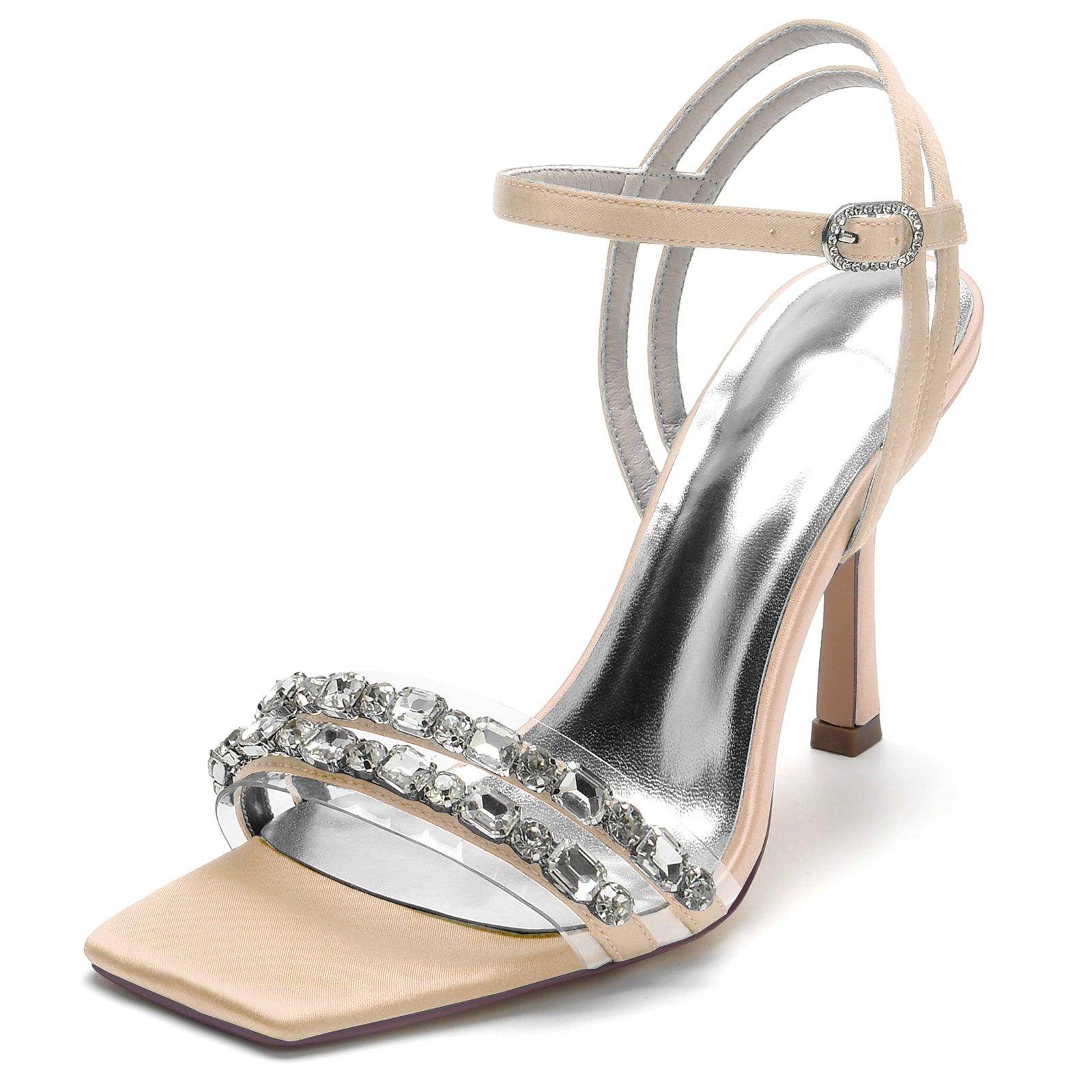 Stiletto Heel 9.5cm Silk-Like Shoes CK0342 - COCOMELODY
