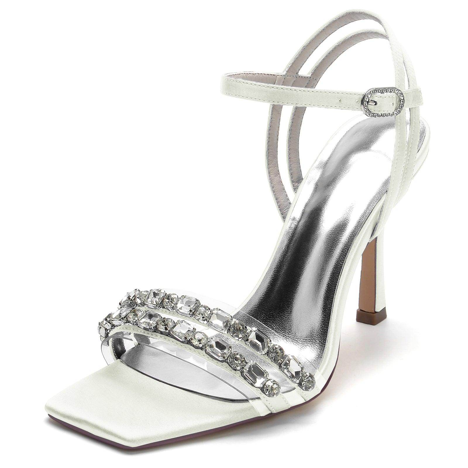Stiletto Heel 9.5cm Silk-Like Shoes CK0342 - COCOMELODY