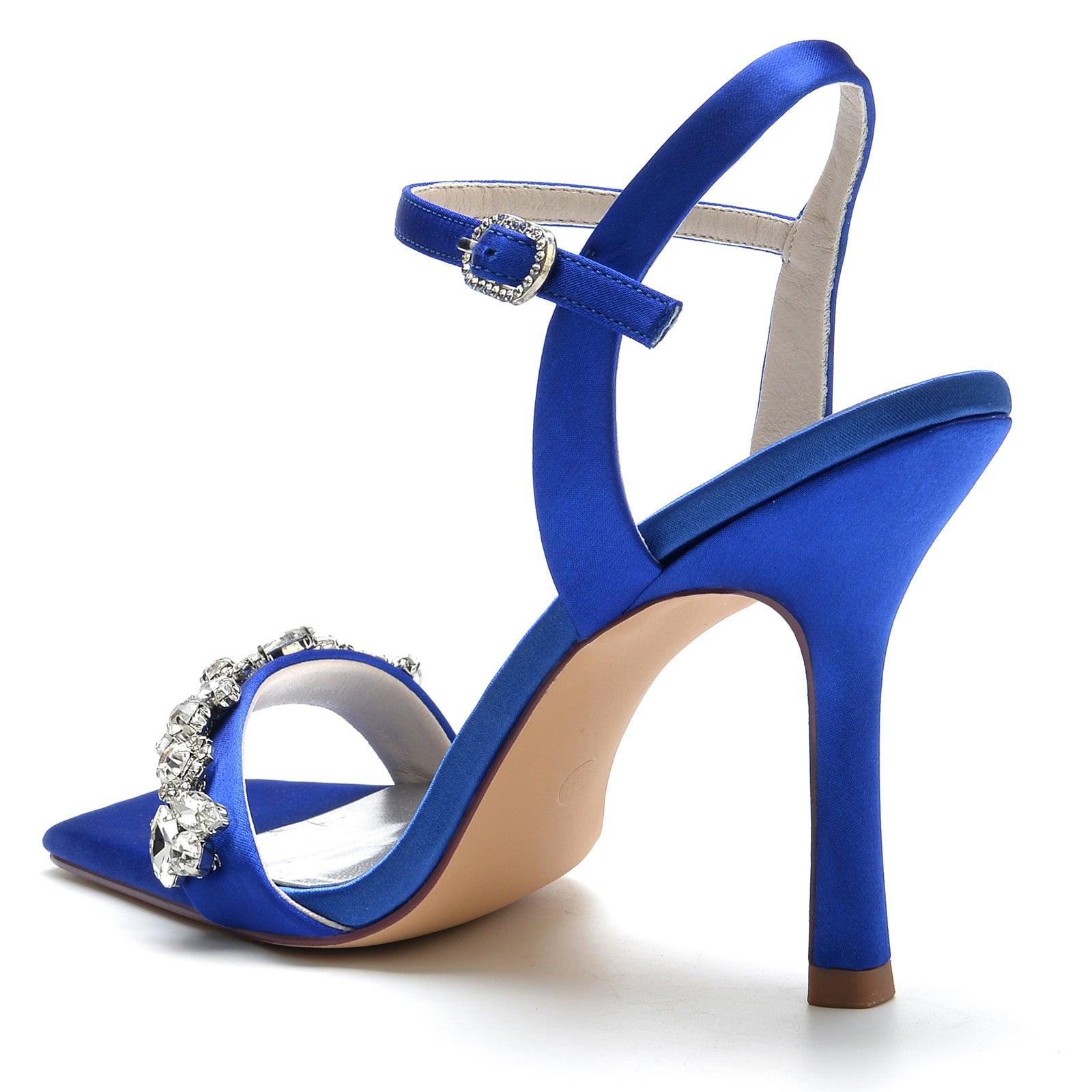 Stiletto Heel 9.5cm Silk-Like Shoes CK0344 - COCOMELODY