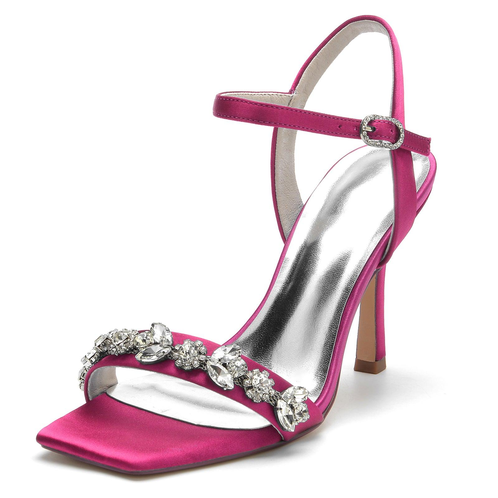 Stiletto Heel 9.5cm Silk-Like Shoes CK0344 - COCOMELODY