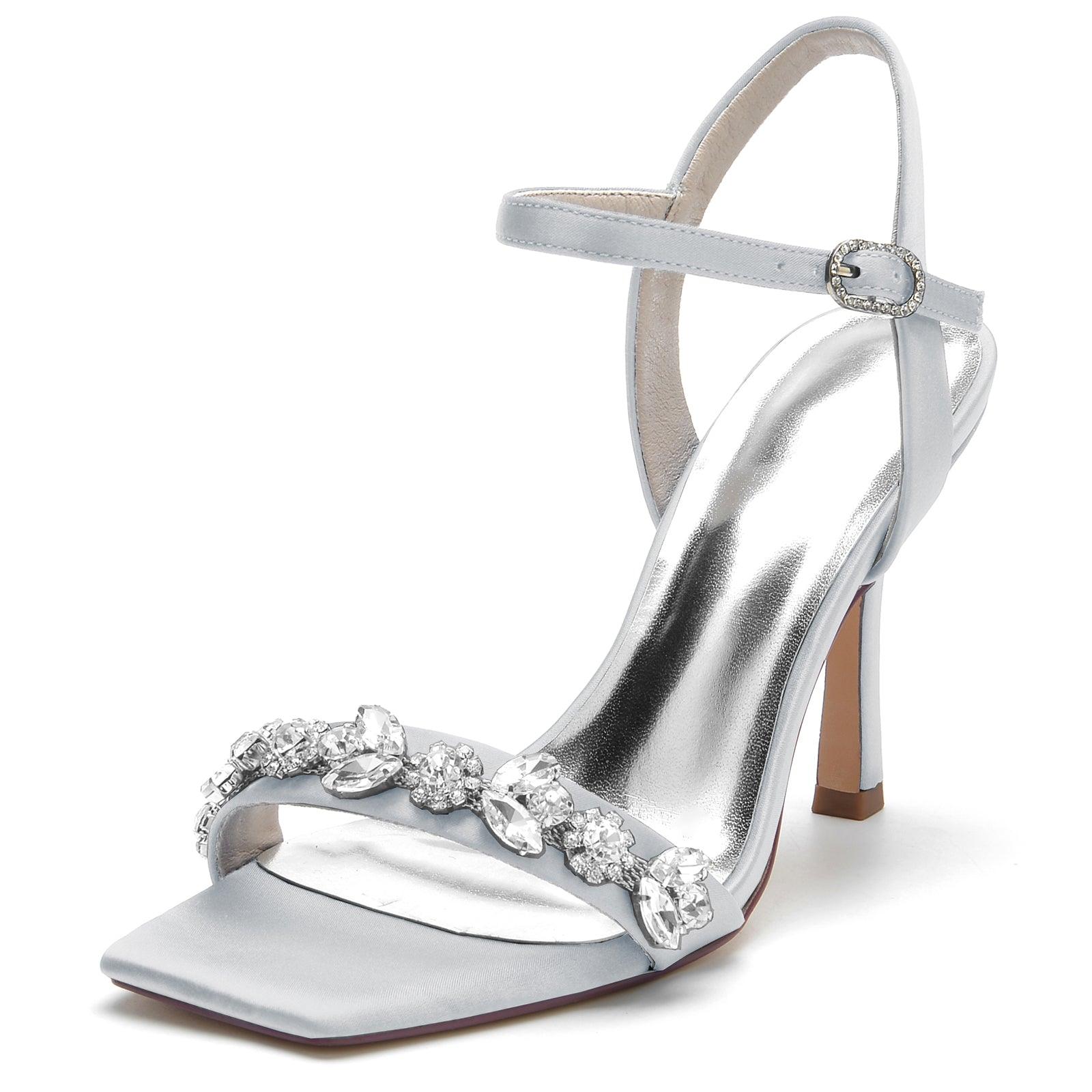 Stiletto Heel 9.5cm Silk-Like Shoes CK0344 - COCOMELODY