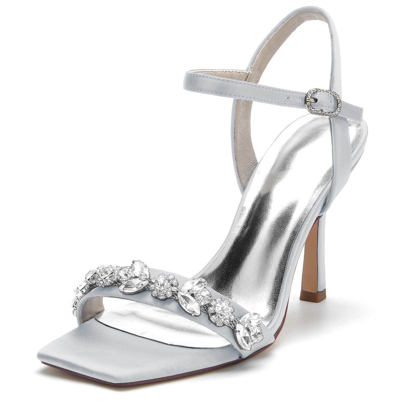 Stiletto Heel 9.5cm Silk-Like Shoes CK0344 - COCOMELODY