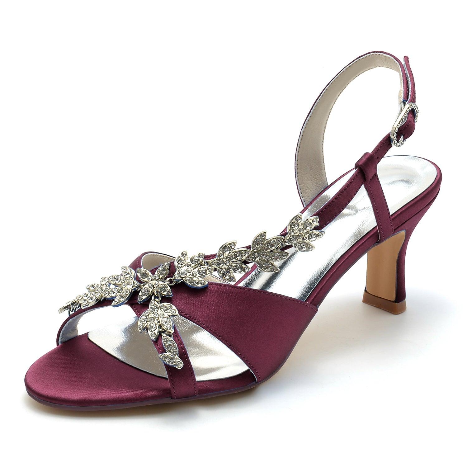 Chunky Heel 6.5cm Silk-Like Shoes CK0347 - COCOMELODY