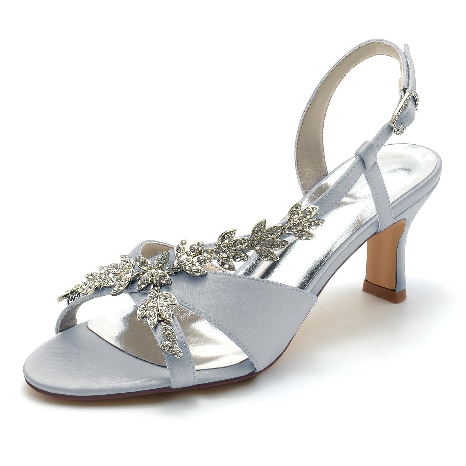 Chunky Heel 6.5cm Silk-Like Shoes CK0347 - COCOMELODY