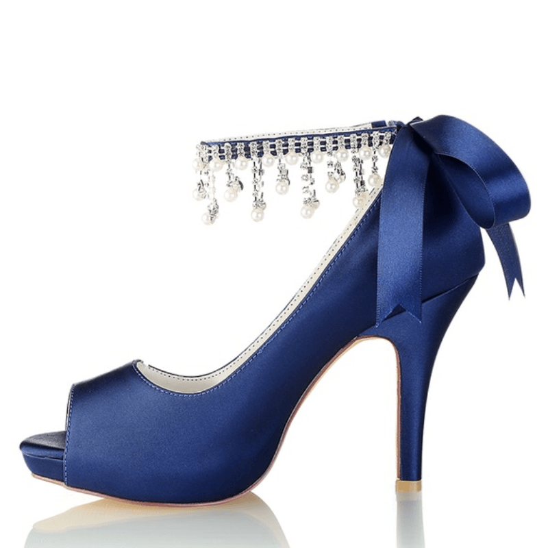 Stiletto Heel 10cm Silk-Like Shoes CK0349 - COCOMELODY
