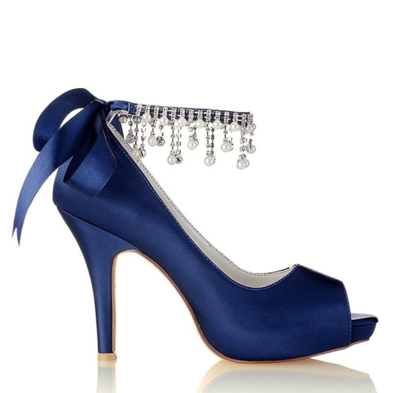 Stiletto Heel 10cm Silk-Like Shoes CK0349 - COCOMELODY