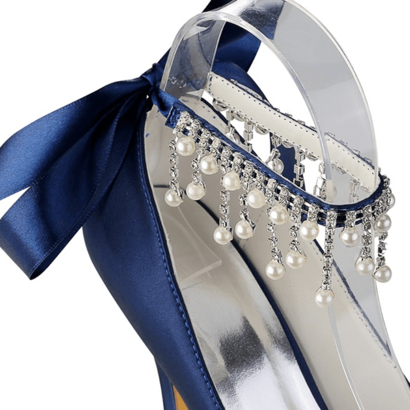Stiletto Heel 10cm Silk-Like Shoes CK0349 - COCOMELODY