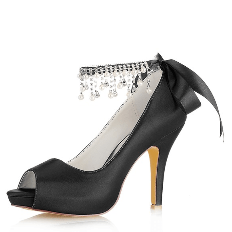 Stiletto Heel 10cm Silk-Like Shoes CK0349 - COCOMELODY