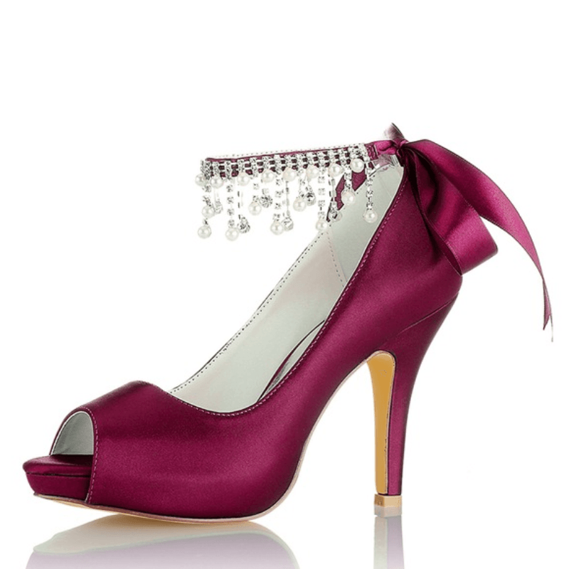 Stiletto Heel 10cm Silk-Like Shoes CK0349 - COCOMELODY