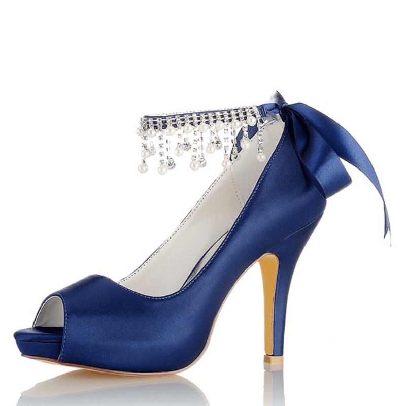 Stiletto Heel 10cm Silk-Like Shoes CK0349 - COCOMELODY