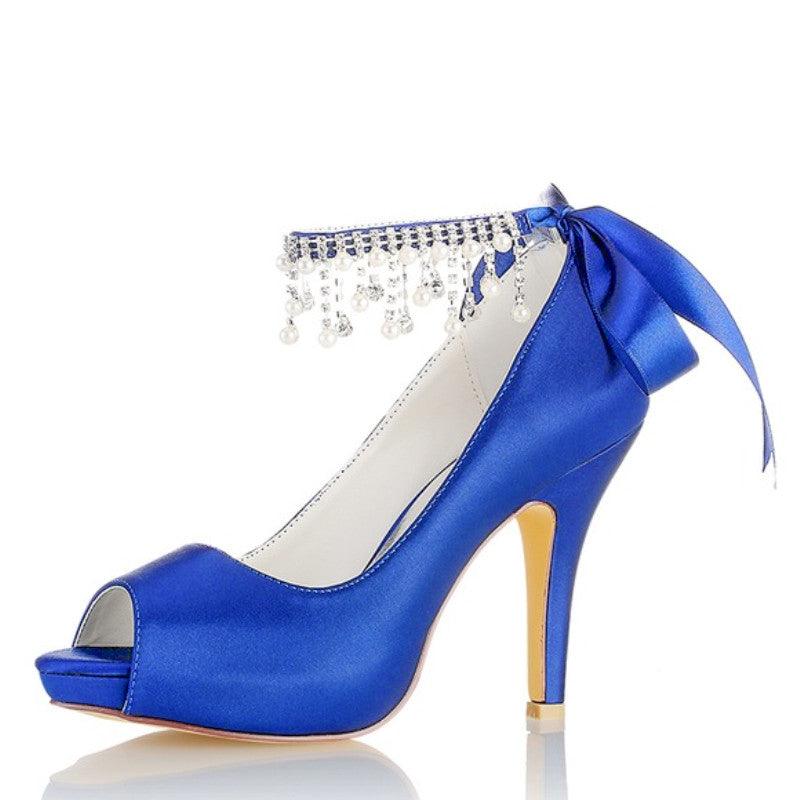 Stiletto Heel 10cm Silk-Like Shoes CK0349 - COCOMELODY