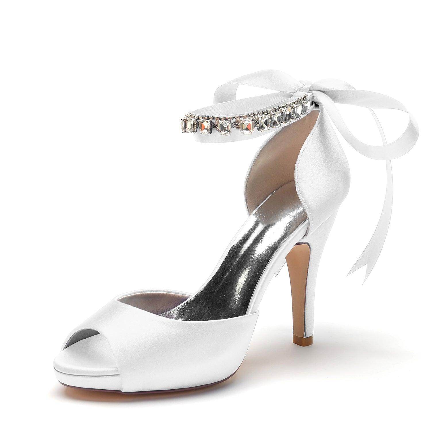 Stiletto Heel 10cm Silk-Like Shoes CK0353 - COCOMELODY