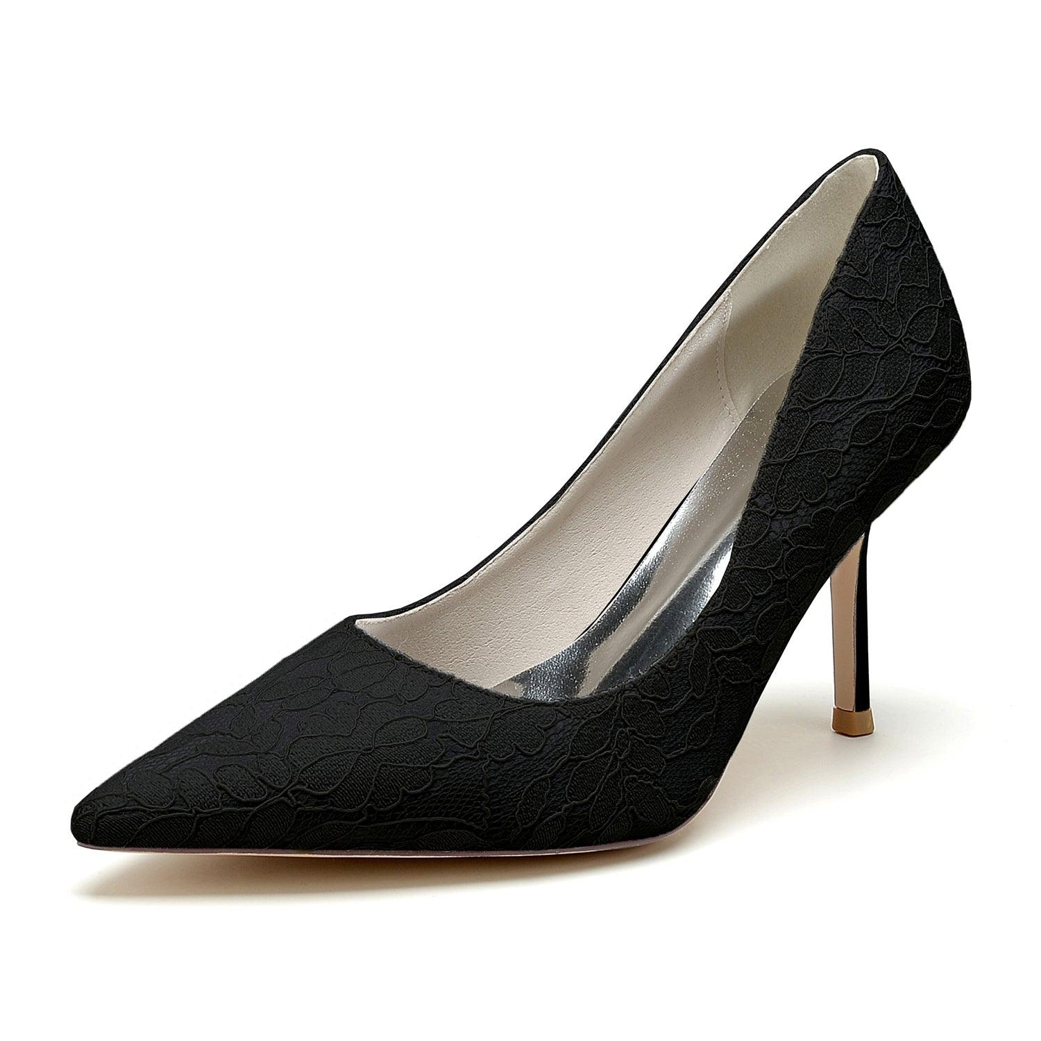 Stiletto Heel 8.5cm Silk-Like Lace Shoes CK0376 - COCOMELODY