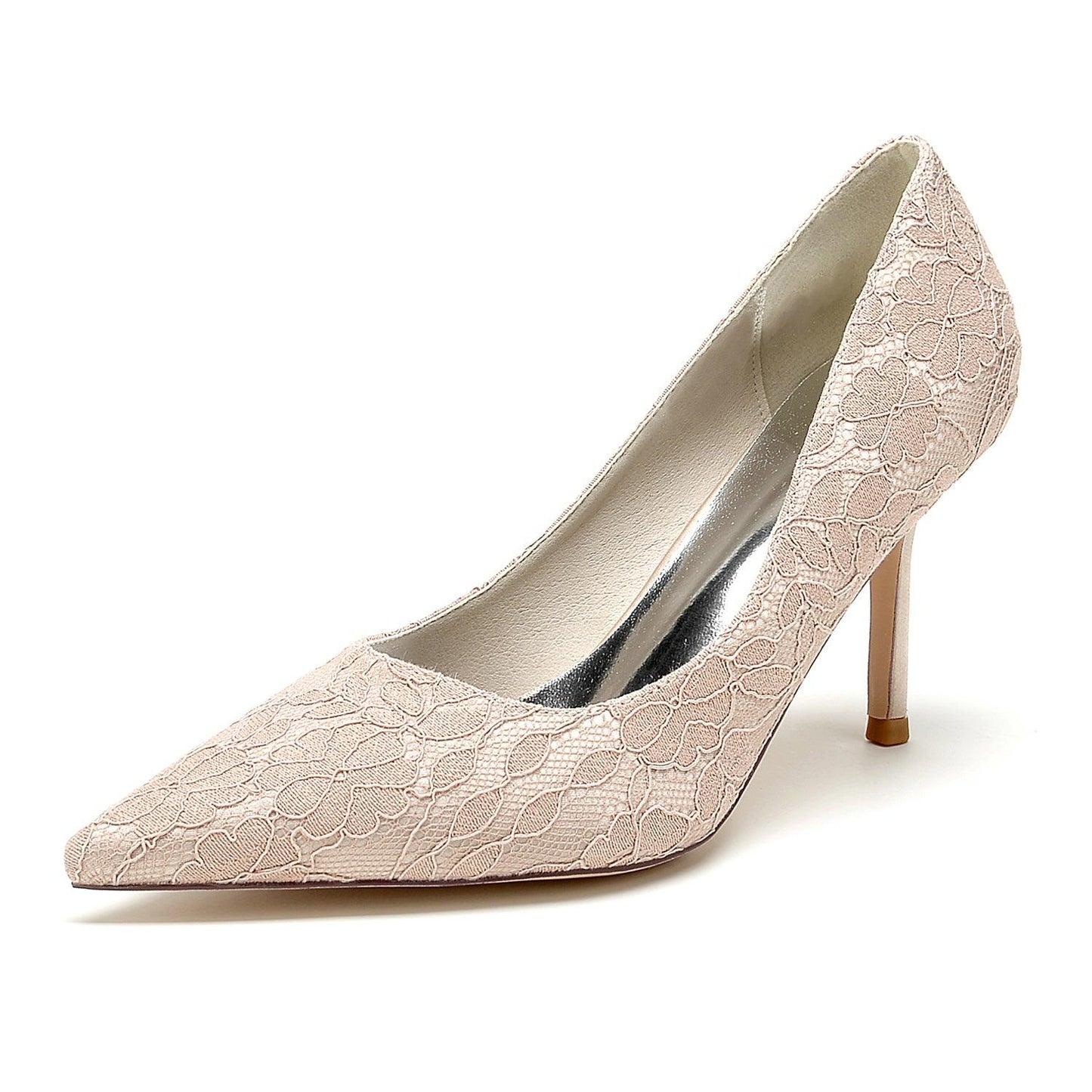 Stiletto Heel 8.5cm Silk-Like Lace Shoes CK0376 - COCOMELODY