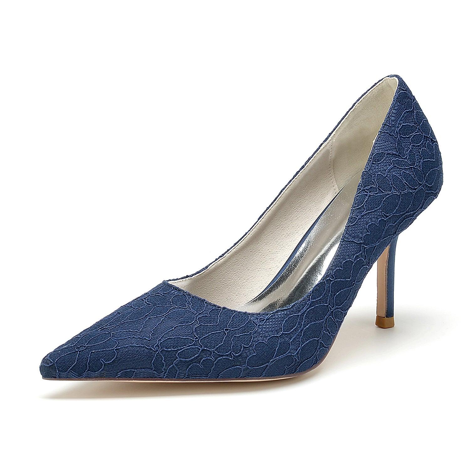 Stiletto Heel 8.5cm Silk-Like Lace Shoes CK0376 - COCOMELODY