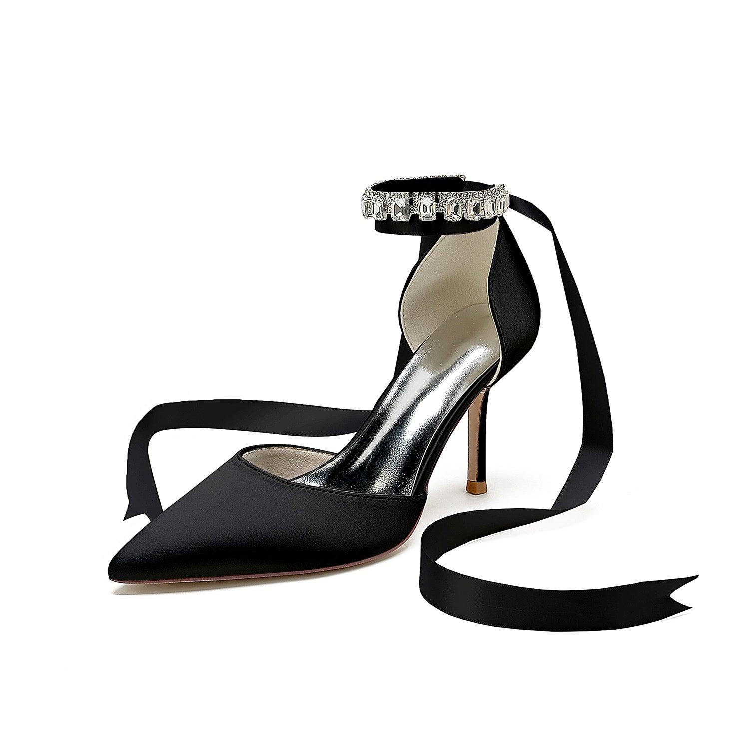 Stiletto Heel 8.5cm Silk-Like Shoes CK0377 - COCOMELODY
