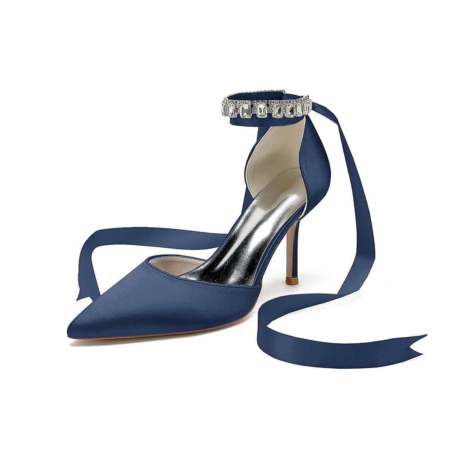 Stiletto Heel 8.5cm Silk-Like Shoes CK0377 - COCOMELODY