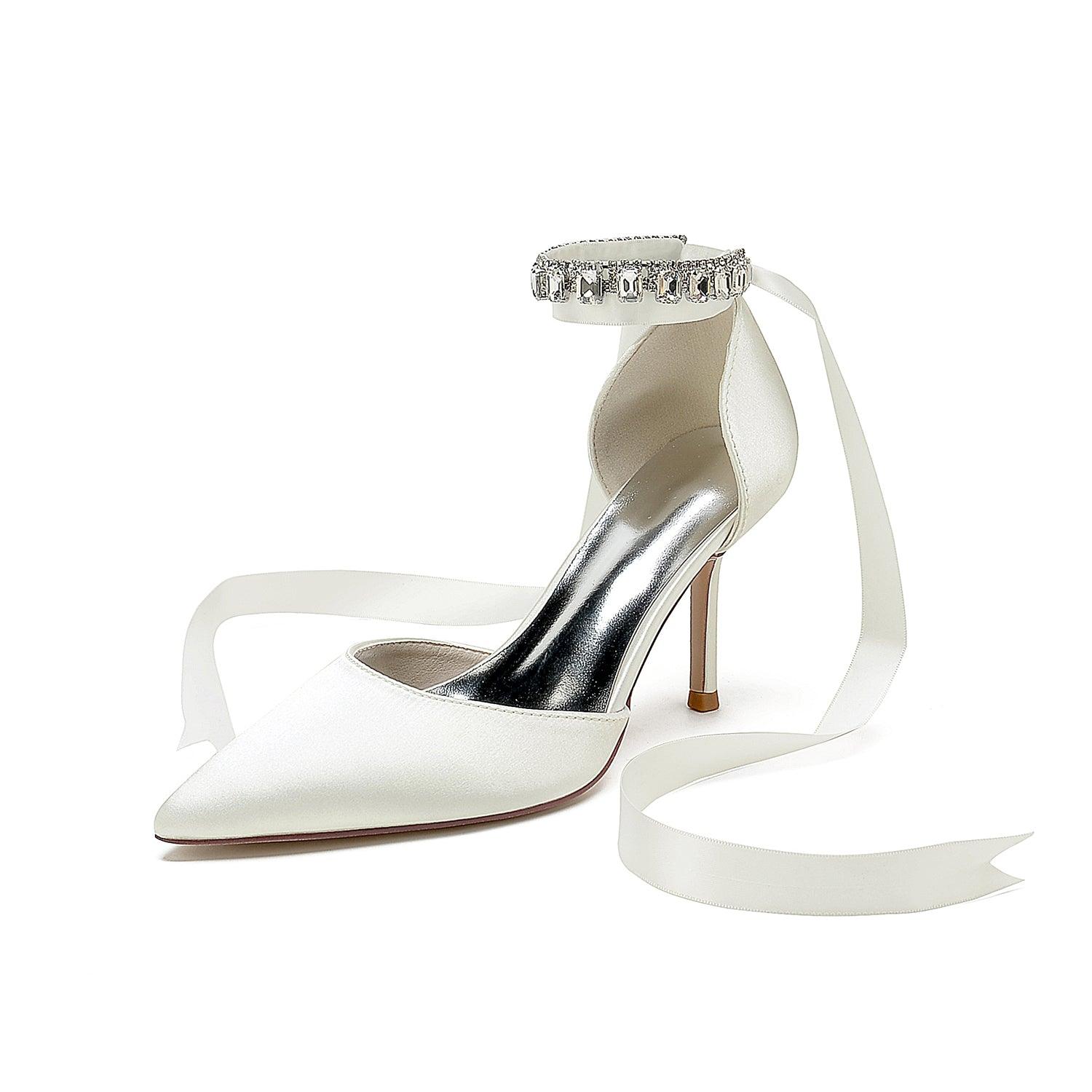 Stiletto Heel 8.5cm Silk-Like Shoes CK0377 - COCOMELODY