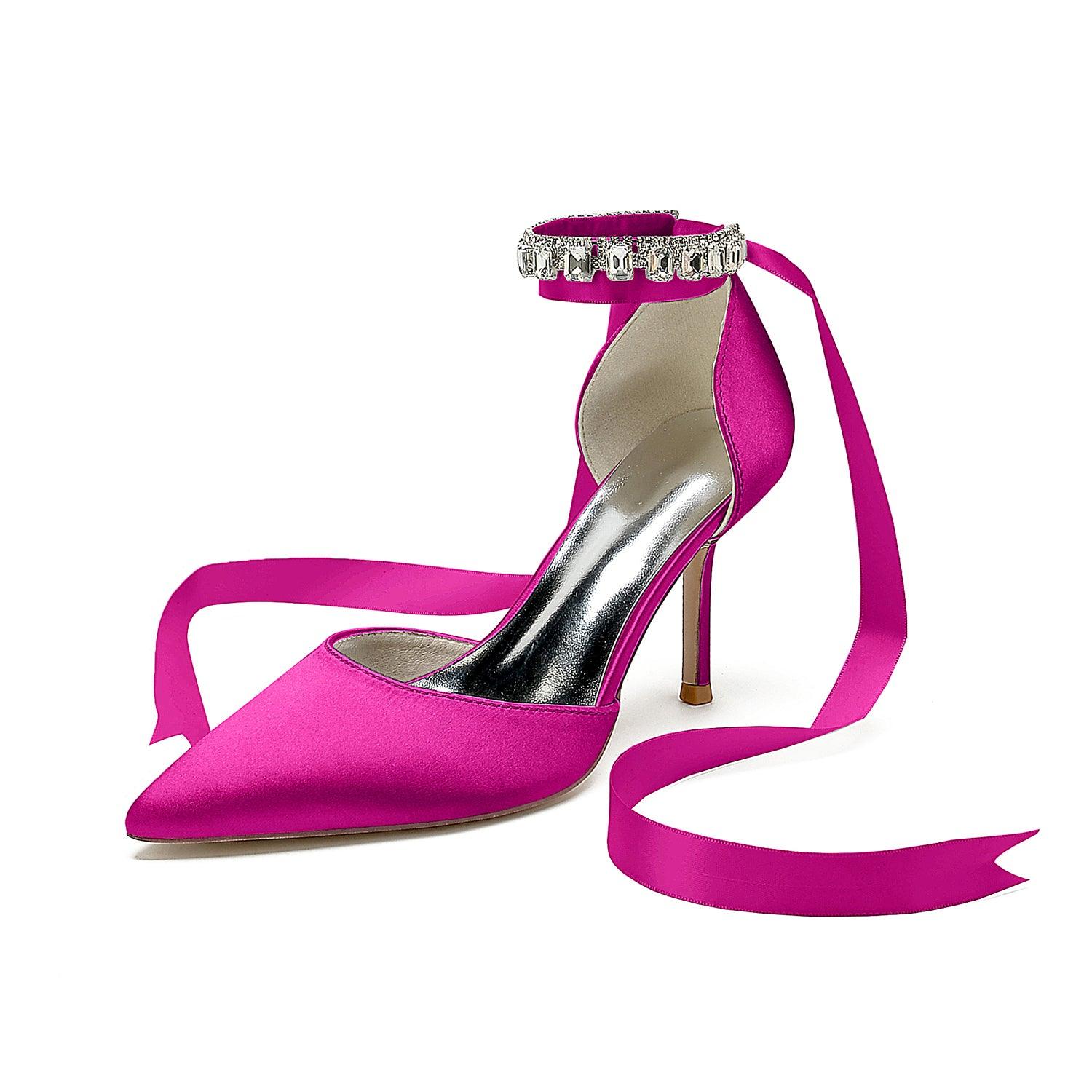 Stiletto Heel 8.5cm Silk-Like Shoes CK0377 - COCOMELODY