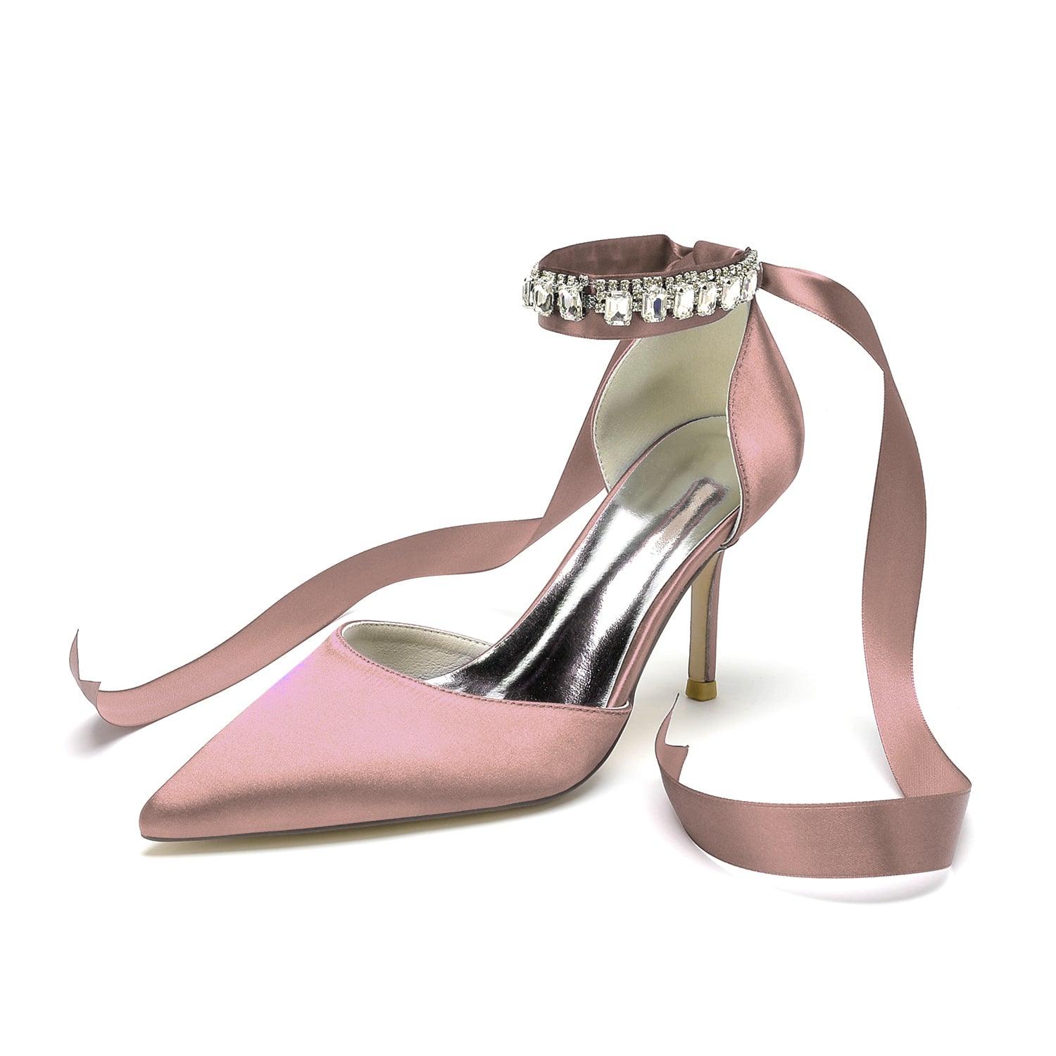 Stiletto Heel 8.5cm Silk-Like Shoes CK0377 - COCOMELODY
