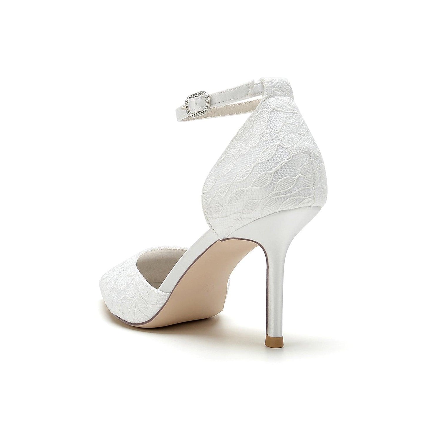 Stiletto Heel 8.5cm Silk-Like Lace Shoes CK0379 - COCOMELODY