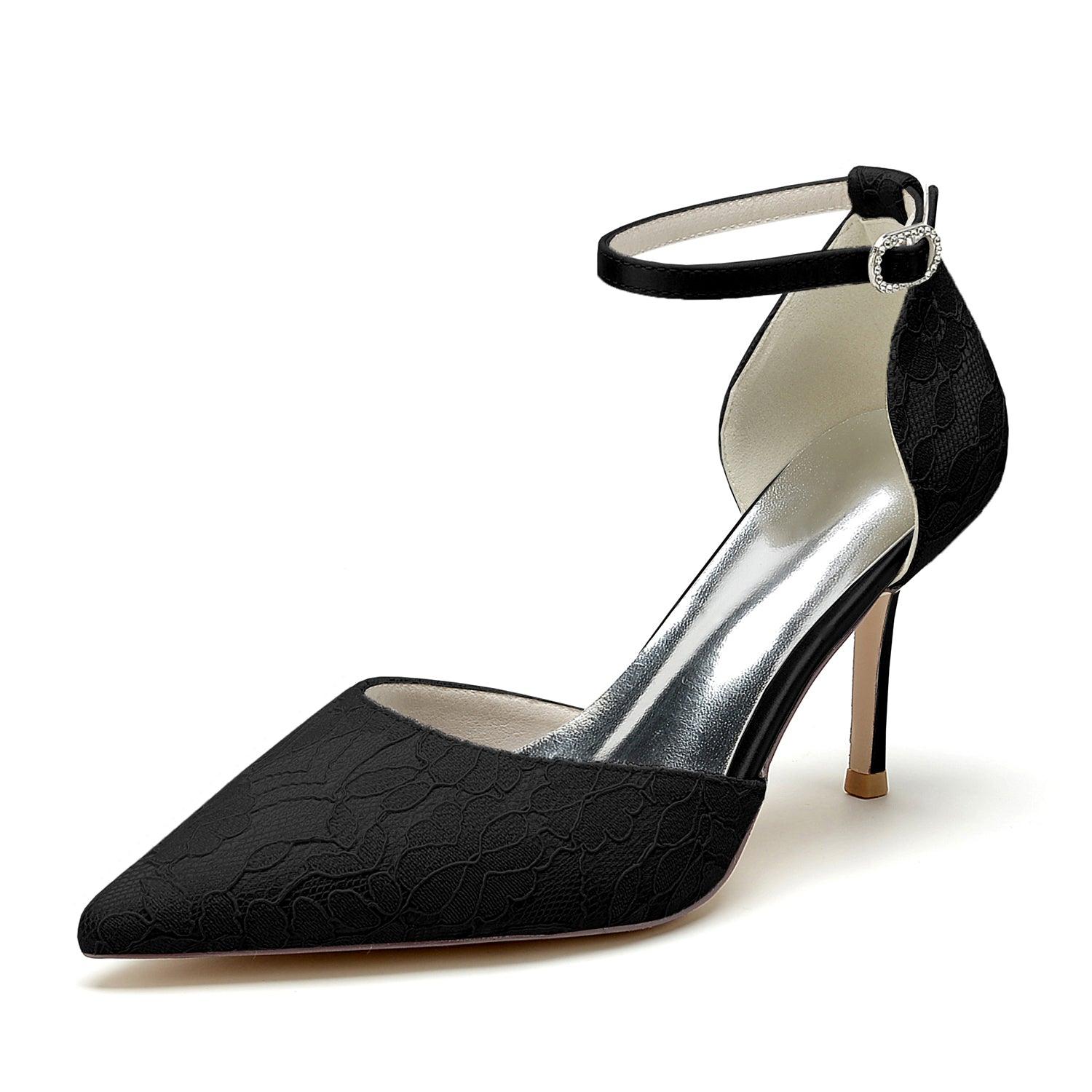 Stiletto Heel 8.5cm Silk-Like Lace Shoes CK0379 - COCOMELODY