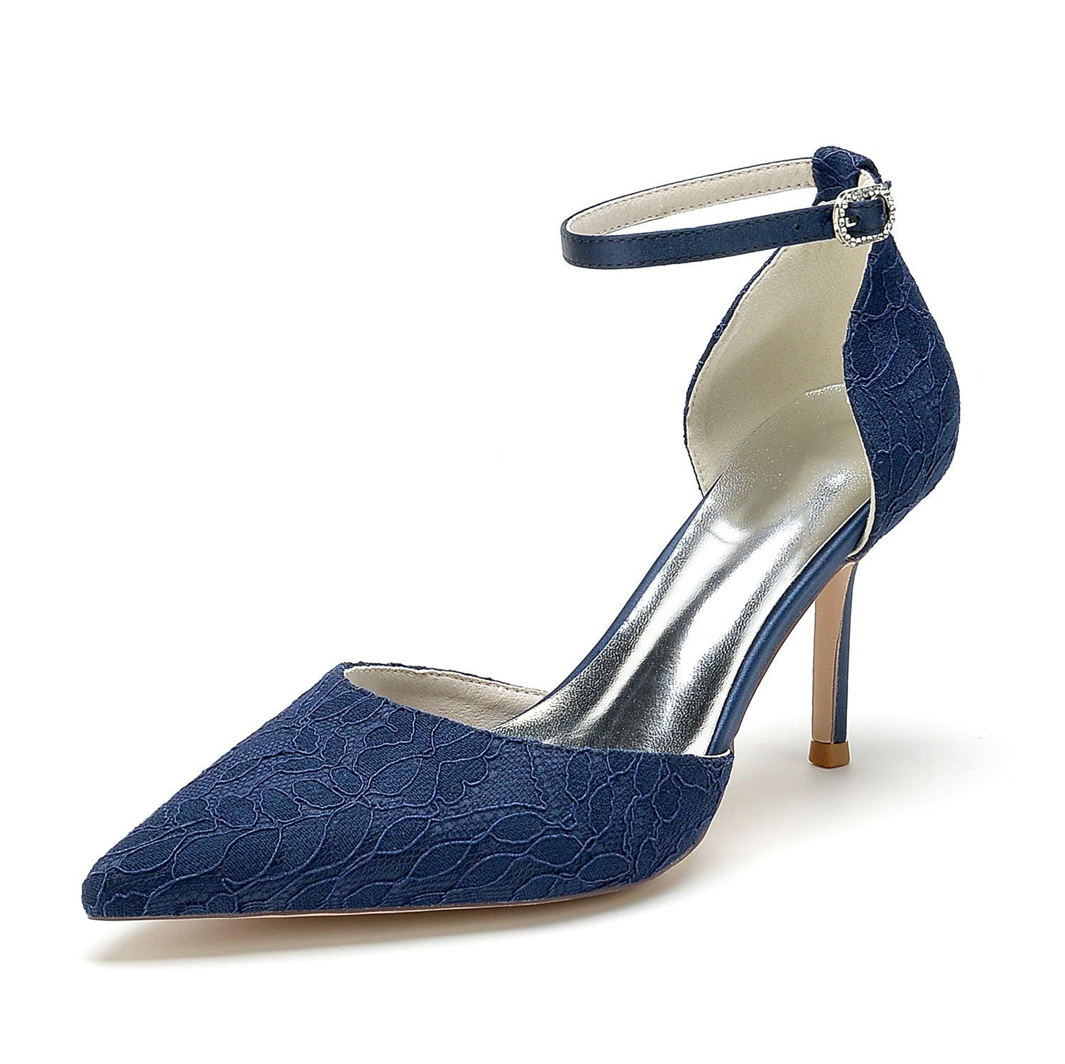 Stiletto Heel 8.5cm Silk-Like Lace Shoes CK0379 - COCOMELODY