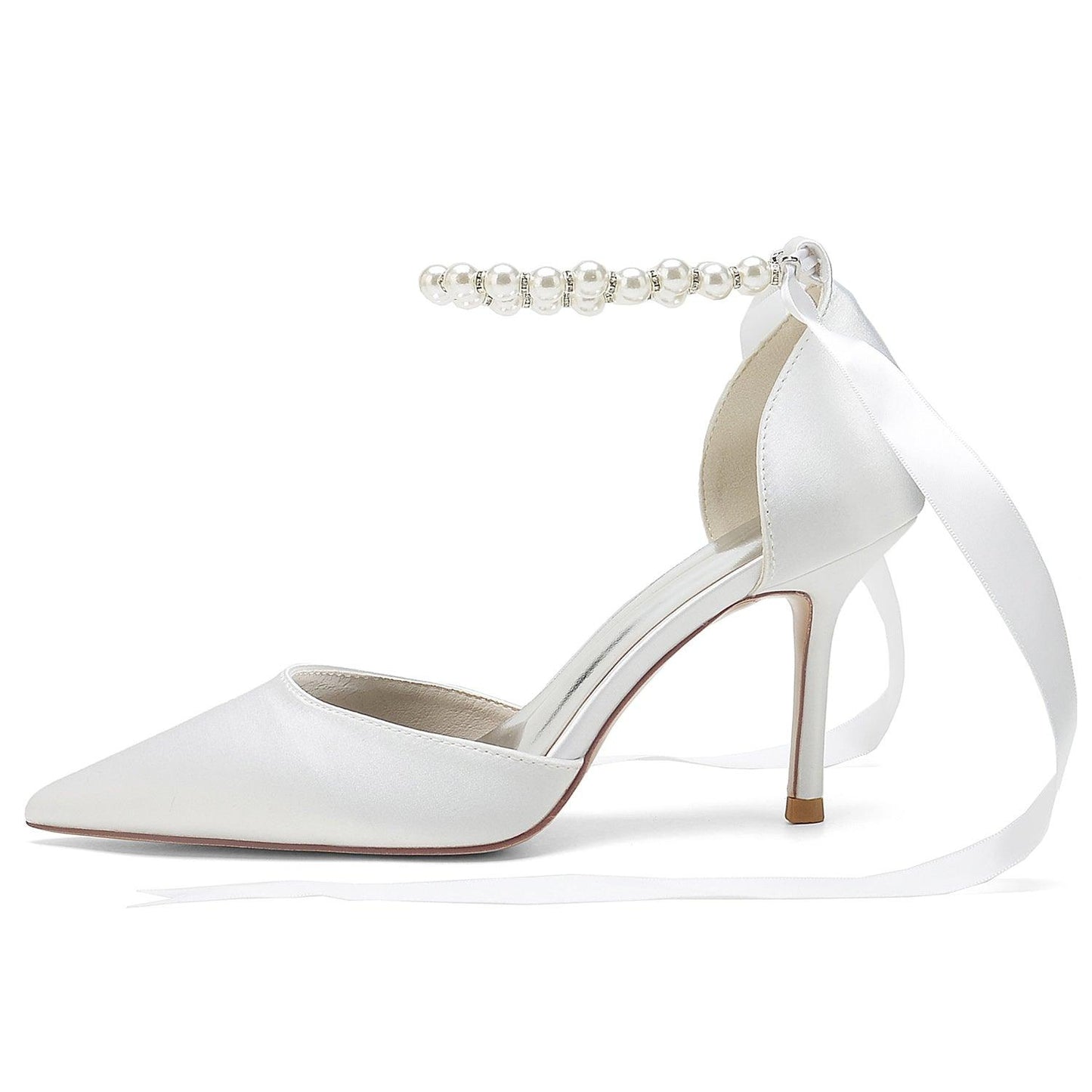 Stiletto Heel 8.5cm Silk-Like Shoes CK0380 - COCOMELODY