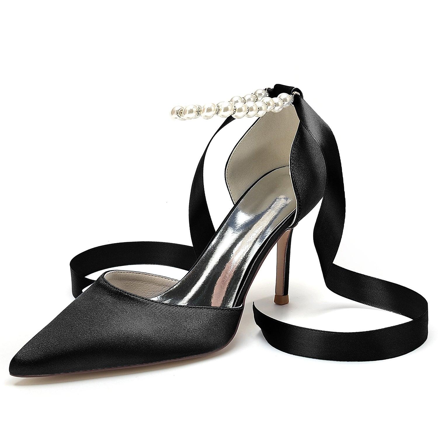 Stiletto Heel 8.5cm Silk-Like Shoes CK0380 - COCOMELODY