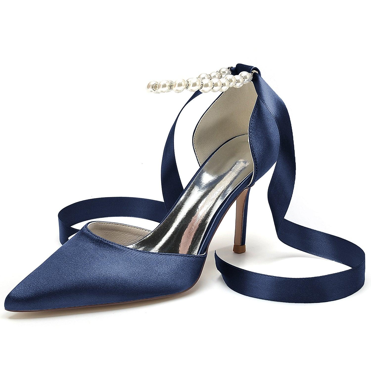 Stiletto Heel 8.5cm Silk-Like Shoes CK0380 - COCOMELODY