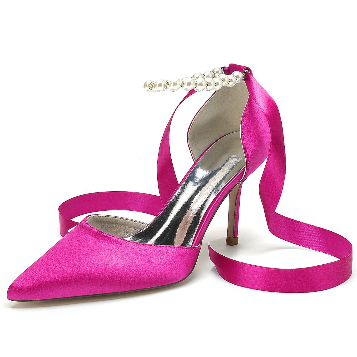 Stiletto Heel 8.5cm Silk-Like Shoes CK0380 - COCOMELODY