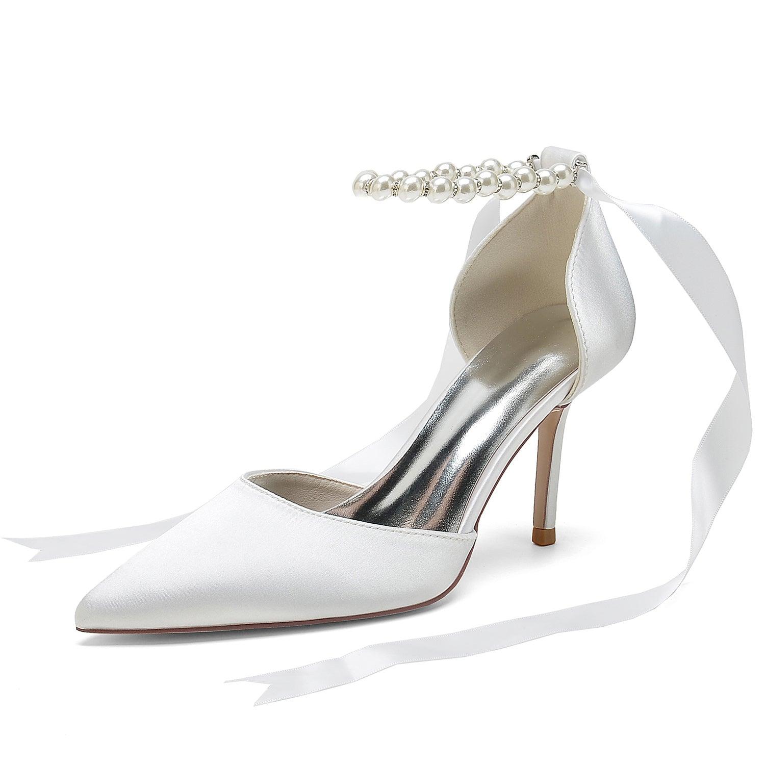 Stiletto Heel 8.5cm Silk-Like Shoes CK0380 - COCOMELODY