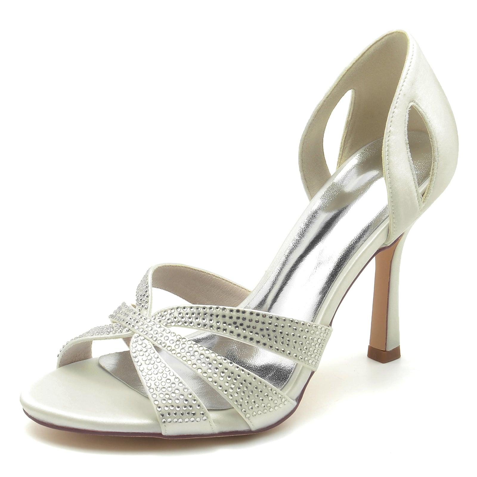 Stiletto Heel 9.5cm Silk-Like Shoes CK0389 - COCOMELODY