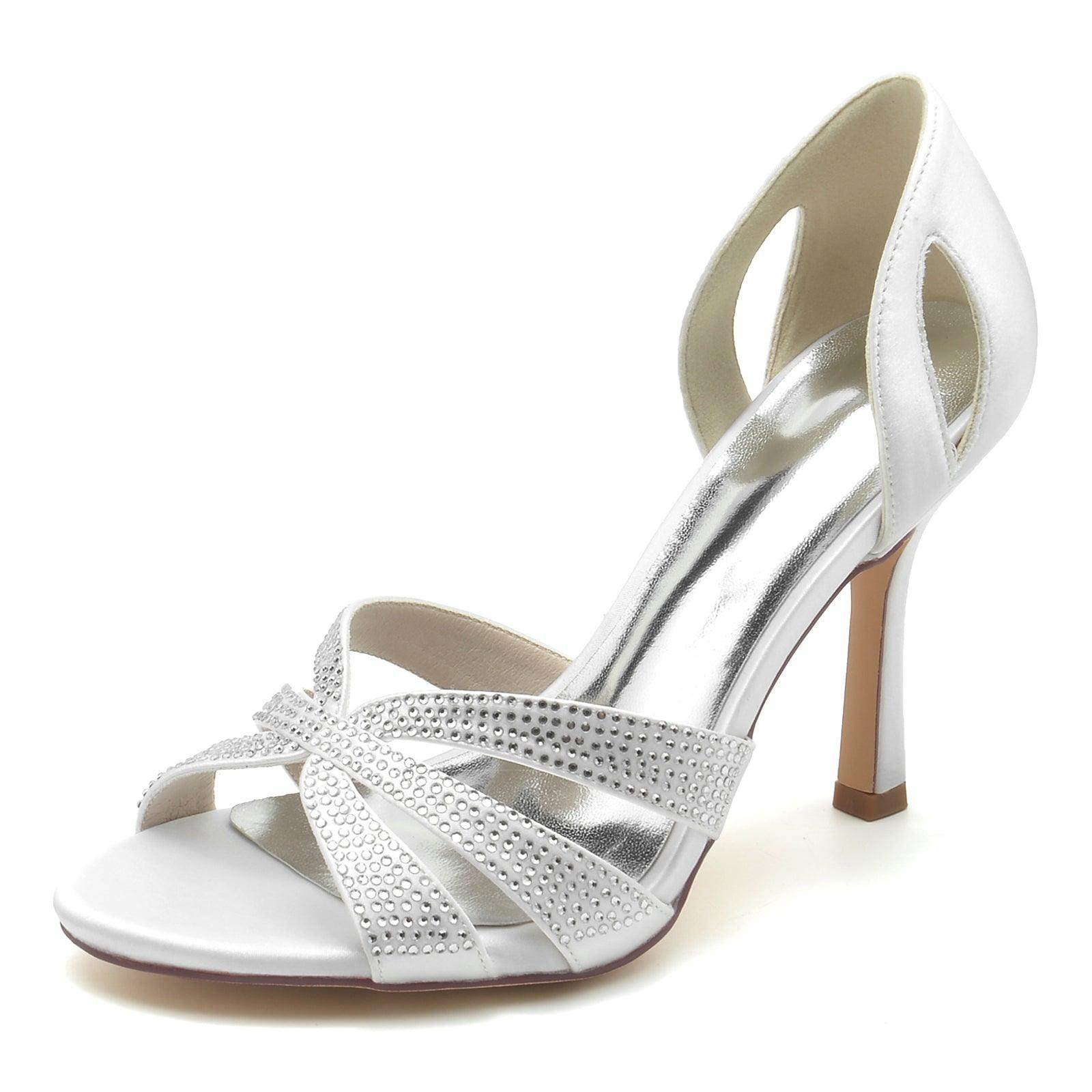 Stiletto Heel 9.5cm Silk-Like Shoes CK0389 - COCOMELODY