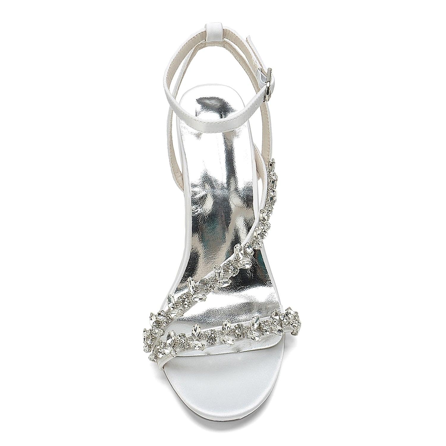 Stiletto Heel 9.5cm Silk-Like Shoes CK0392 - COCOMELODY