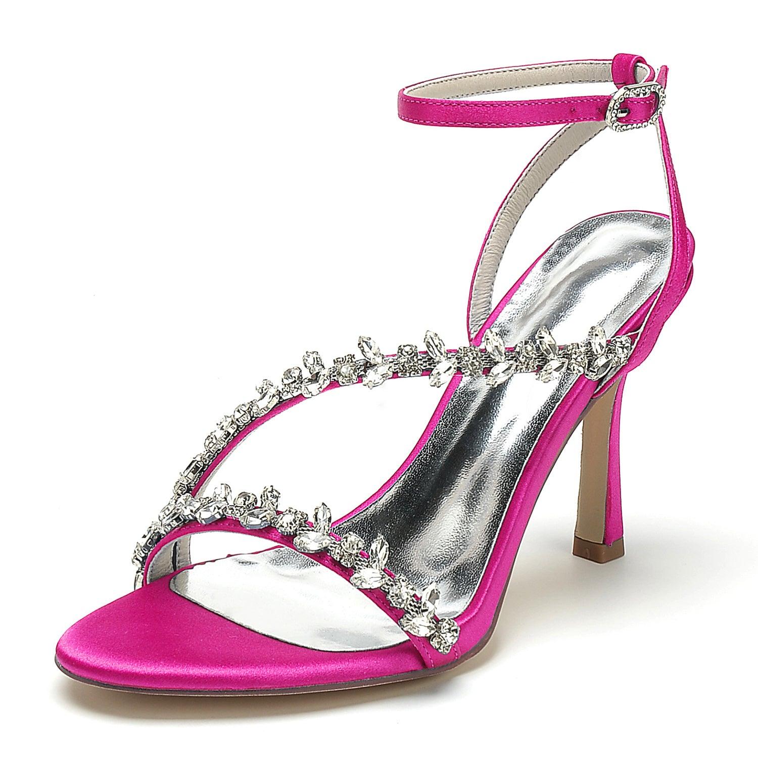 Stiletto Heel 9.5cm Silk-Like Shoes CK0392 - COCOMELODY