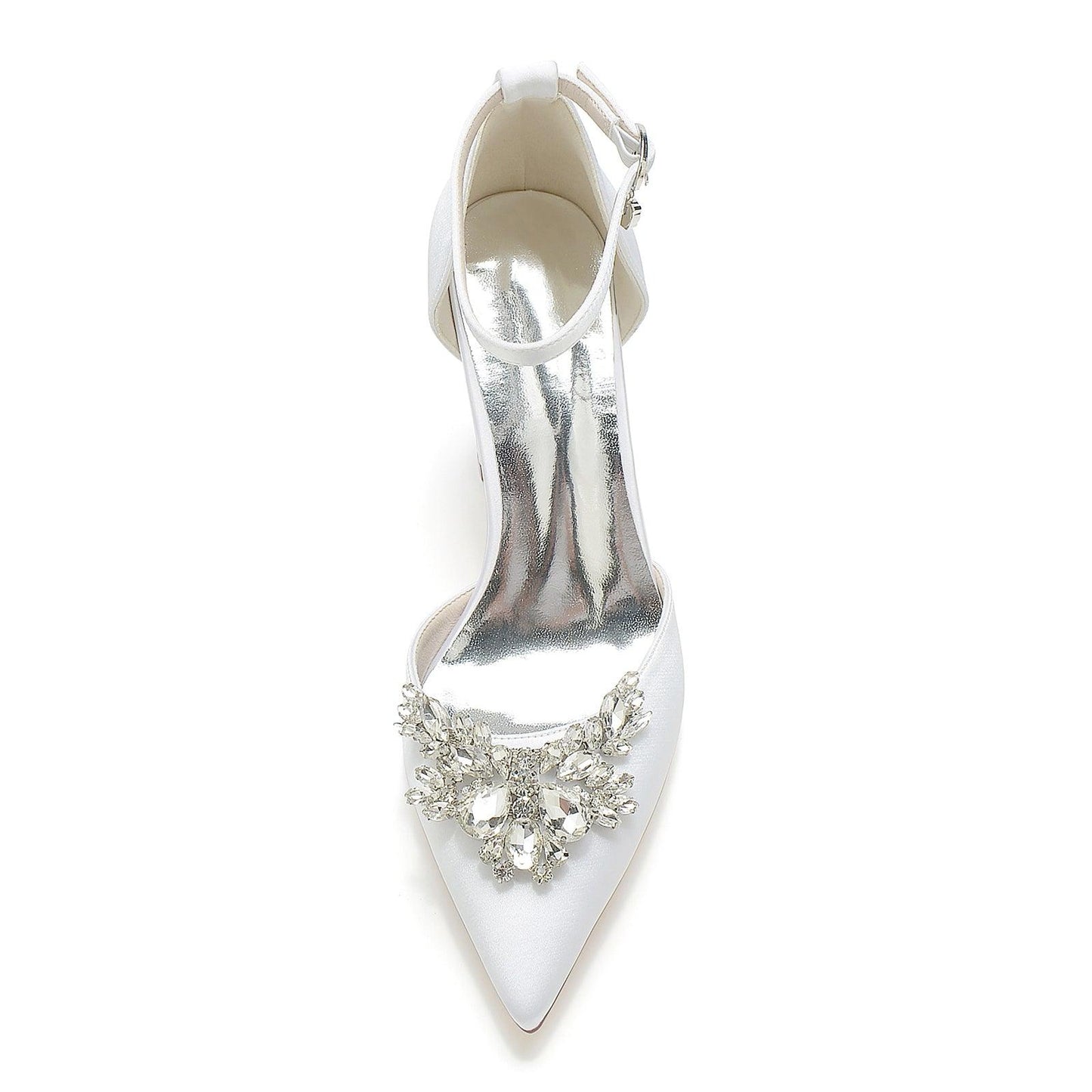 Chunky Heel 8.5cm Silk-Like Shoes CK0398 - COCOMELODY