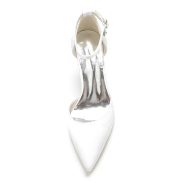 Chunky Heel 8.5cm Silk-Like Shoes CK0401 - COCOMELODY